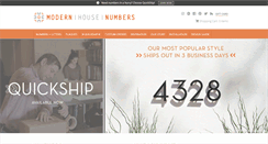 Desktop Screenshot of modernhousenumbers.com